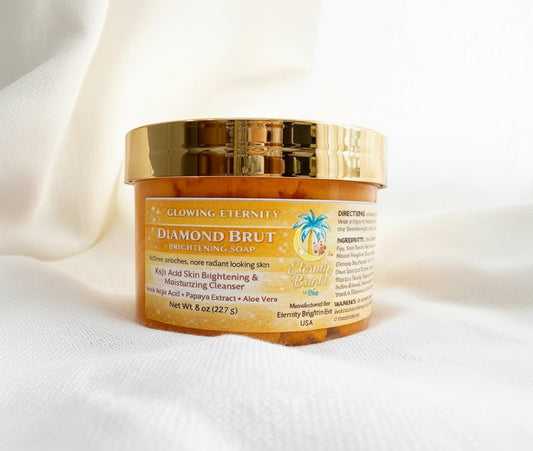 Diamond Brut Brightening Soap| Kojic Acid Skin Brightening Moisturizing Cleanser |8oz| Molato Soap